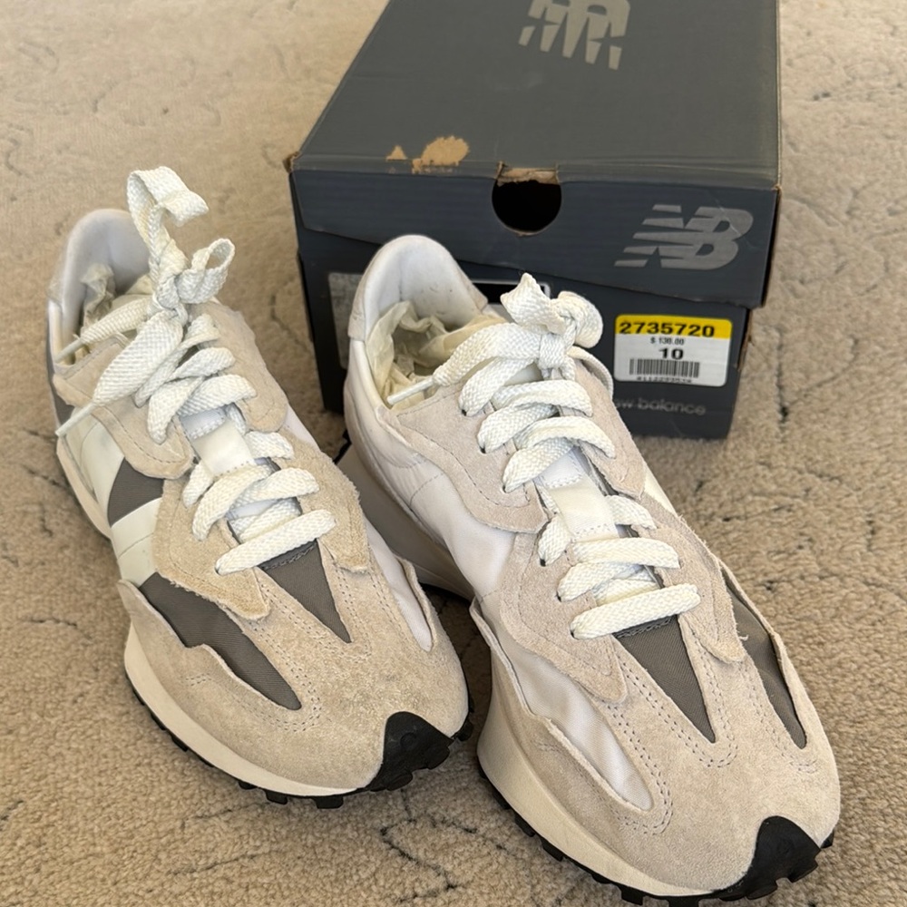 NEW! New Balance Beige and Gray Sneakers